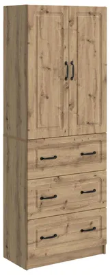 Immagine prodotto di vidaXL Set di 2 armadi, 66 x 34,5 x 87 cm, materiale in legno, finitura "Artisan Oak"