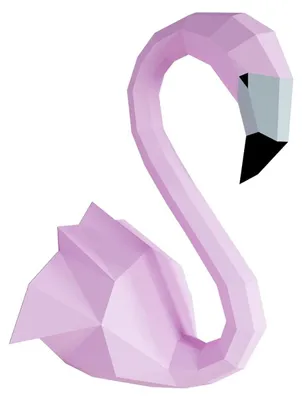Immagine prodotto di Kit per origami 3D a forma di fenicottero, ideale per decorazioni e attività creative