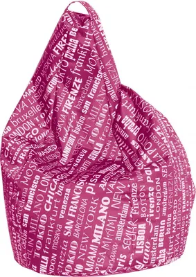 Produktbild von Pouf Marisa, Mehrzwecksessel, Sitzsack, Hockerhocker,  Italy, 80x80 h120 cm, Rosa und Weiß