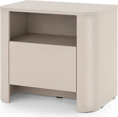Produktbild von FURNLUX Nachttisch Bari Beige 58cm / Hauptfarbe: Beige / Abmessungen: 58 x 52 x 39 cm
