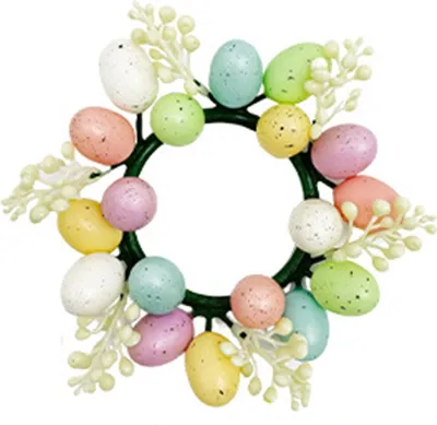 Produktbild von Ostereier-Kerzenringe, Kranz, künstlicher Ostereier-Kerzenhalter, Mini-Kranz, Frühlings-Eier-Kerzenring für die Dekoration im Urlaub, Zuhause, Büro