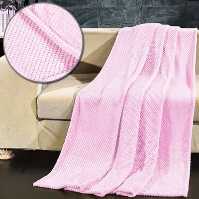 Produktbild von Luxus Wohndecke Henry in Skandinavischem Stil, Farbe:Powderpink, Größe:70 x 150 cm