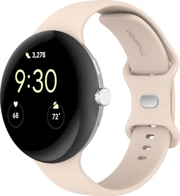 Obrázek produktu pro Google Pixel Watch 3 - 45 mm řemínek: silikonový řemínek imoshion se stříbrným tlačítkem bez instalační pomůcky