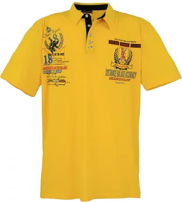 Produktbild von Übergrössen Hippes Polo-Shirt Kurzarm LAVECCHIA Gelb 7XL