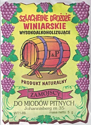 Produktbild von HUGBERT Weinhefe JOHANNISBERG für Honigweine 100% natürlisches Produkt Hefe, Wein, 1 Stück