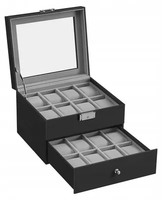 Produktbild von SONGMICS Uhrenbox Schmuckorganizer mit Schublade, 16 Fächer