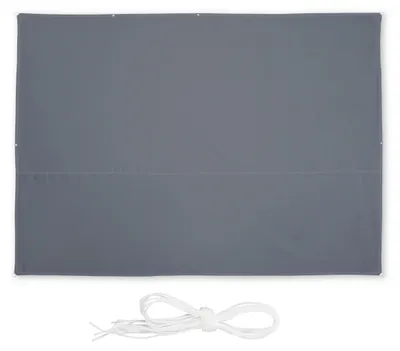 Image de Tente d'ombrage rectangulaire Relaxdays, 3,5 x 4,5 m, hydrofuge, résistante aux UV, avec cordes de tension, terrasse, balcon, gris