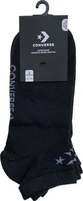 Produktbild von Converse 3 Paar niedrig geschnittene Socken – knöchellang - (Schwarz, 43–46)