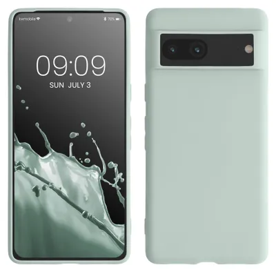Produktbild von kwmobile Handyhülle für Google Pixel 7 Hülle - TPU Case - Kabelloses Laden - Schutzhülle Cover in Cool Mint
