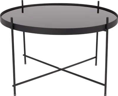 Produktbild von Zuiver Cupid Beistelltisch Rund 62,5 Glas/ Metall Schwarz