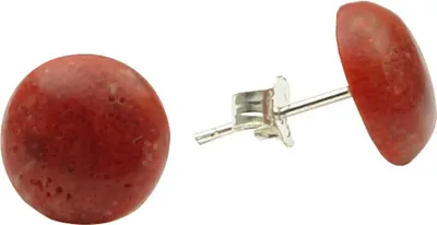 Ohrstecker-aus-Schaumkoralle-10mm-und-925-Silber