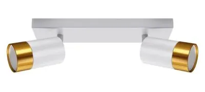 Produktbild von Dekorative Wandleuchte, weiß und gold, beweglicher Spot, PUZON 2xGU10 35W IP20, Ideus 04124