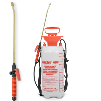 Produktbild von HECHT 408 Garten Spritze mit Tragegurt | 8 Liter | Edelstahl Spitzrohr | 1,3 m Sprühschlauch