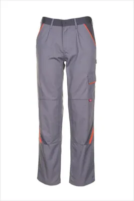 A pair of work pants on a white background.