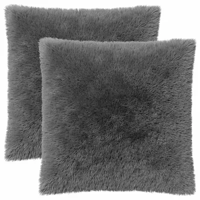 Immagine prodotto di vidaXL, 2 federe per cuscini, HEERLEN, grigio chiaro, 55 x 55 cm, in pile di poliestere