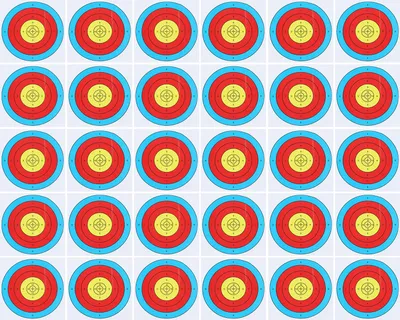 Produktbild von Bogenschieß-Zielscheiben, 30 Stück, verstärkt beschichtet, für Wettkampf & Recurve-Bögen