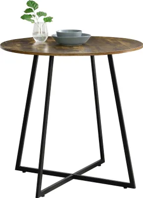 Produktbild von Küchentisch Vaggeryd 78x80cm Esstisch Tisch Esszimmertisch Metallgestell Dunkler Holzton