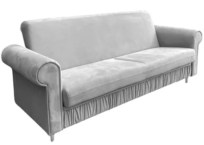 Produktbild von Ares Meble Sofa 3-Sitzer KAREN - Samt Sofa Mit Schlaffunktion, Schlafcouch mit Bettkasten, Relaxsofa Sofa 244x85 cm - Beine Weiß - Grau