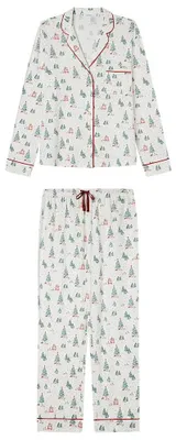 Productafbeelding van Women'secret Kerstmarkt collectie, pyjama, lang, wit, maat L, voor dames