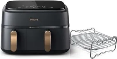 Obrázek produktu pro Philips 3000 series NA352/04 Fritéza Airfryer Dual Basket, Horkovzdušná fritéza, 9 l, 1,5 kg, Rapid Air, 40 °C, 200 °C