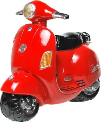 Produktbild von Spardose "Motorroller" rot, mit Pfropfen