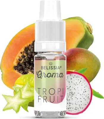 Produktbild von Belissia Lebensmittelaroma Tropifruit - 10ml Hochdosiertes Aroma - Kalorienfrei, Vegan - Für Speisen, Getränke, Shake, Quark, Nebelmaschine uvm.