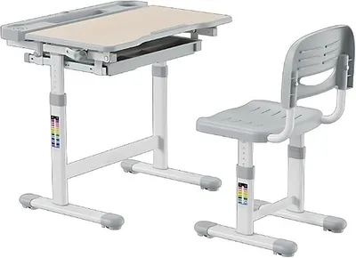 Imagen del producto de Escritorio infantil con altura ajustable y silla a juego