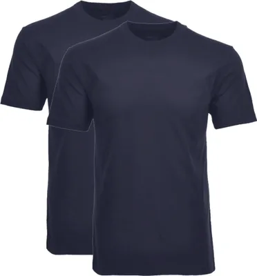 Produktbild von RAGMAN Herren T-Shirt 2er Pack - 1/2 Arm, Unterhemd, Rundhals Dunkelblau 6XL