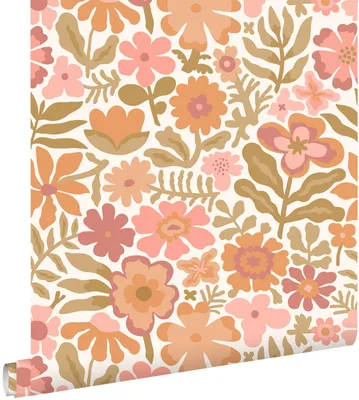 Produktbild von ESTAhome Tapete Blumen Orange und Rosa 50 x 900 cm