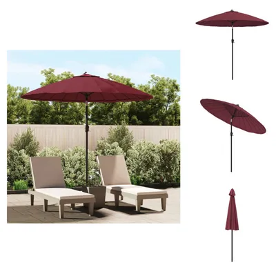 Obrázek produktu pro vidaXL Slunečník s hliníkovou tyčí 270 cm Bordeaux red - Slunečníky a slunečníky