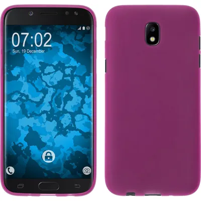 Produktbild von PhoneNatic Case kompatibel mit Samsung Galaxy J5 2017 - pink Silikon Hülle matt + 2 Schutzfolien