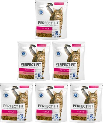Produktbild von Perfect Fit Active (1+) - komplettes Trockenfutter für ausgewachsene Katzen mit Rindfleisch 6 x 750g