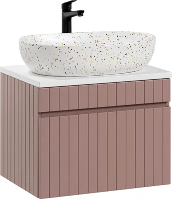 Obrázek produktu pro Koupelnový nábytek 60 cm s umyvadlem na desce, stylový a funkční