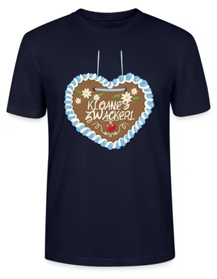 Produktbild von Spreadshirt Lebkuchenherz design Kloane’s Zwackerl Uni Bio T-Shirt, XXL, Navy