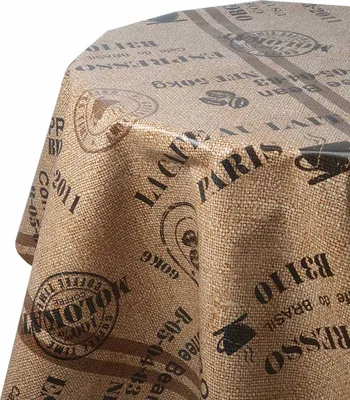 Produktbild von DecoHomeTextil Wachstuch Wachstischdecke Tischdecke Gartentischdecke gefaltet Kaffeesack 100 cm x 100 cm Rund