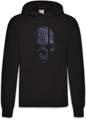 Produktbild von Urban Backwoods Ornament Skull II, Herren Hoodie, Farbe: Schwarz, Größe: 5XL