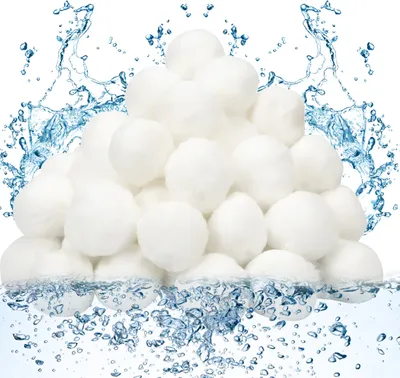 Image de Jopassy Filter Balls 1400g blanc, boules filtrantes pour piscine, piscine, pompe de filtration, filtre à sable d'aquarium, remplace 25 kg de sable de filtration