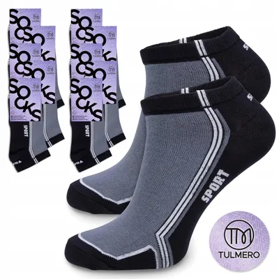 Produktbild von Tulmero Herren Baumwoll Socken Füßlinge 10 Paar Größe 41-43
