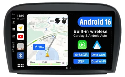 Immagine prodotto di Autoradio Android 14 per (2005-2012) | CarPlay wireless, Bluetooth, GPS