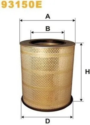 Produktbild von Luftfilter WIX FILTERS 93150E für VOLVO FH 12 Filtereinsatz
