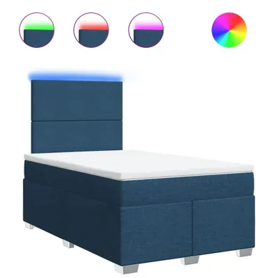 Immagine prodotto di vidaXL Letto a molle con materasso blu 120x200 cm in tessuto