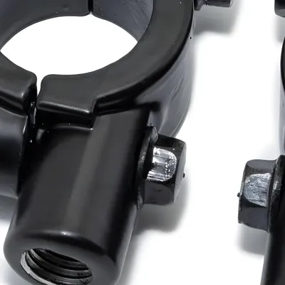 Immagine prodotto di Attacco specchio Parzini M10 22mm 7/8", alluminio, nero, 2 pezzi
