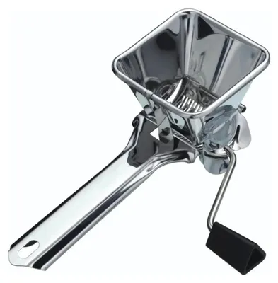 Productafbeelding van KitchenCraft KC Blue Kruidenhakker, roterende hakker, van roestvrij staal met handvat, met ergonomische handgreep, zilver, 19 x 6,5 x 6,5 cm, 1 stuk.