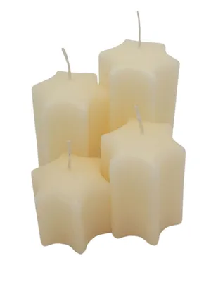 Image de Set de bougies de l'Avent en forme d'étoile Bougies de Noël Décoration de Noël Bougies en forme d'étoile, Couleur:champagne
