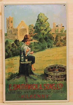 Produktbild von Blechschild Smithwick & Sons Water Mineralwasser Schild Wasser Brunnen Werbeschild
