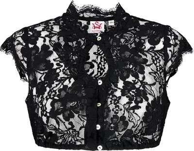 Produktbild von Spieth & Wensky - Damen Dirndlbluse in Weiß oder schwarz, Grimaldi (300360-1189), Größe:34, Farbe:Schwarz (2001)