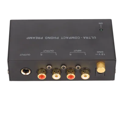 Image de PP400 Phono Turntable Preamp Stereo RCA Input RCA Output Record Player Amplifier with Independent Knob Control 100-240V(EU Plug )