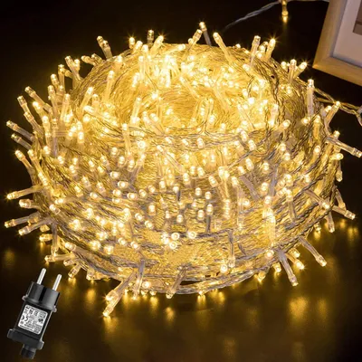 Produktbild von 100M 800 LED Lichterkette 8 Lichtmodi Wasserdicht mit Timer Innen Party Hochzeit Weihnachten Deko, Warmweiß