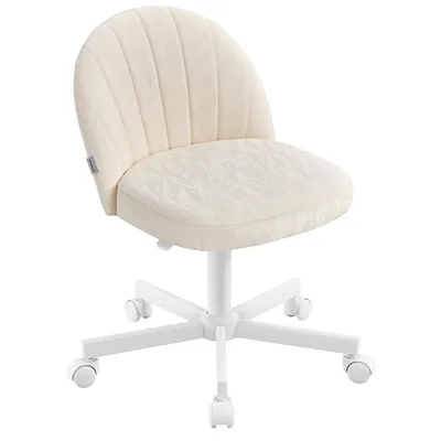 Produktbild von SONGMICS Schminkstuhl, Bürostuhl, Kunstleder-Oberfläche, höhenverstellbar, kompaktes Design, weiß
