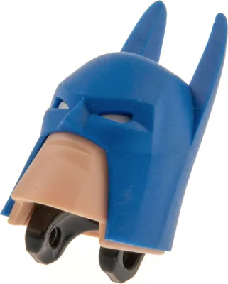 Produktbild von 1x Lego Large Figure Kopf Super Heroes Batman blau modifiziert bb0542c01pb01